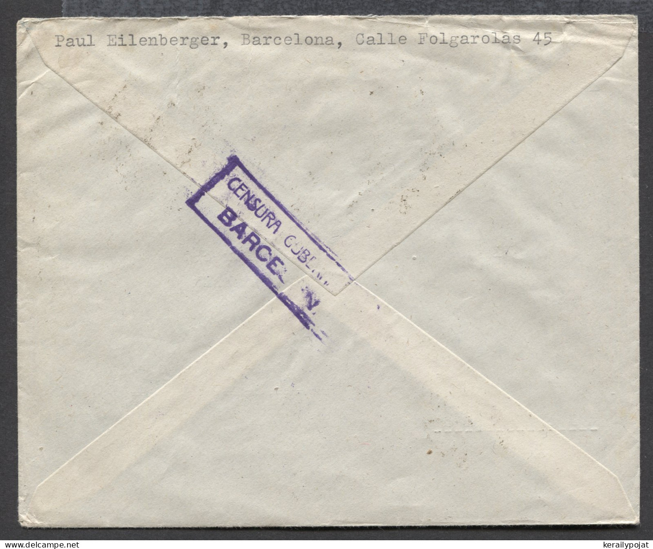 Spain 1941 Censored Air Mail Cover To Solingen__(9173) - Brieven En Documenten
