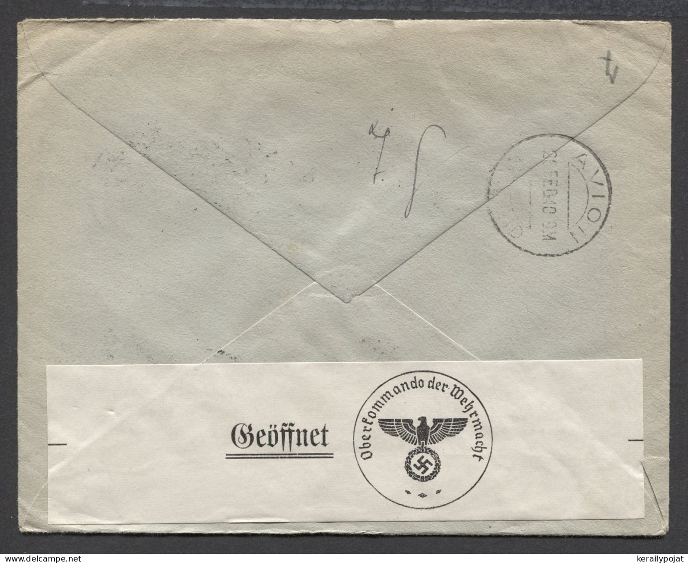 Spain 1940 Vigo Censored Air Mail Cover To Germany__(9191) - Brieven En Documenten