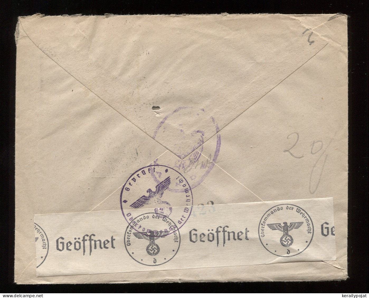 Spain 1940 Madrid Censored Air Mail Cover To Berlin__(8879) - Brieven En Documenten