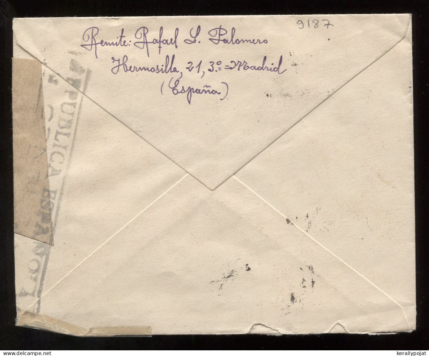 Spain 1930's Censored Air Mail Cover To Switzerland__(9187) - Covers & Documents