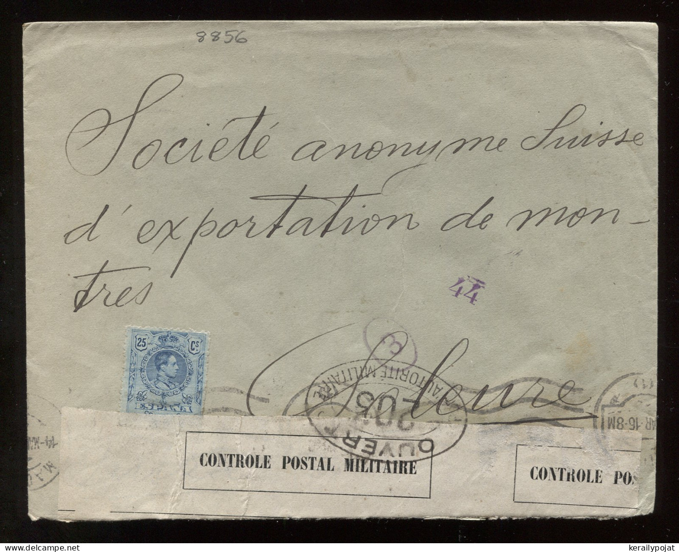 Spain 1916 Cover To Switzerland__(8856) - Cartas & Documentos