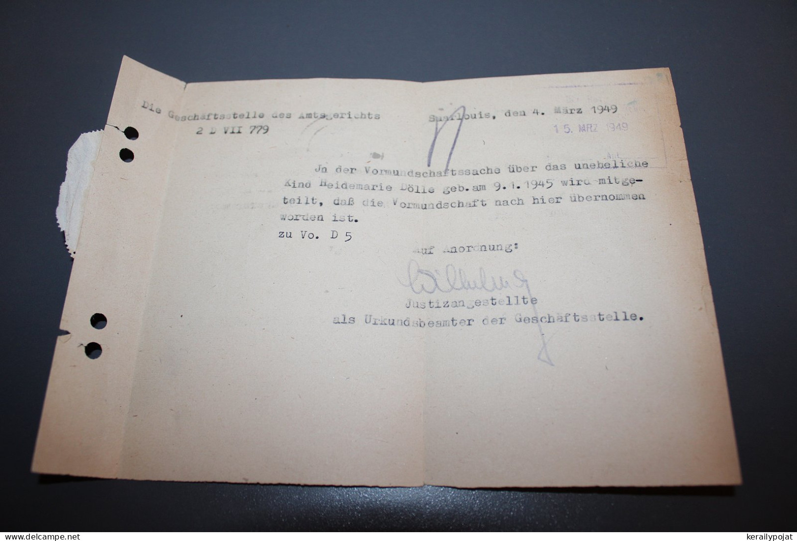 Saarpost 1949 Saarlouis Letter To Wanzleben__(8713) - Blocks & Kleinbögen