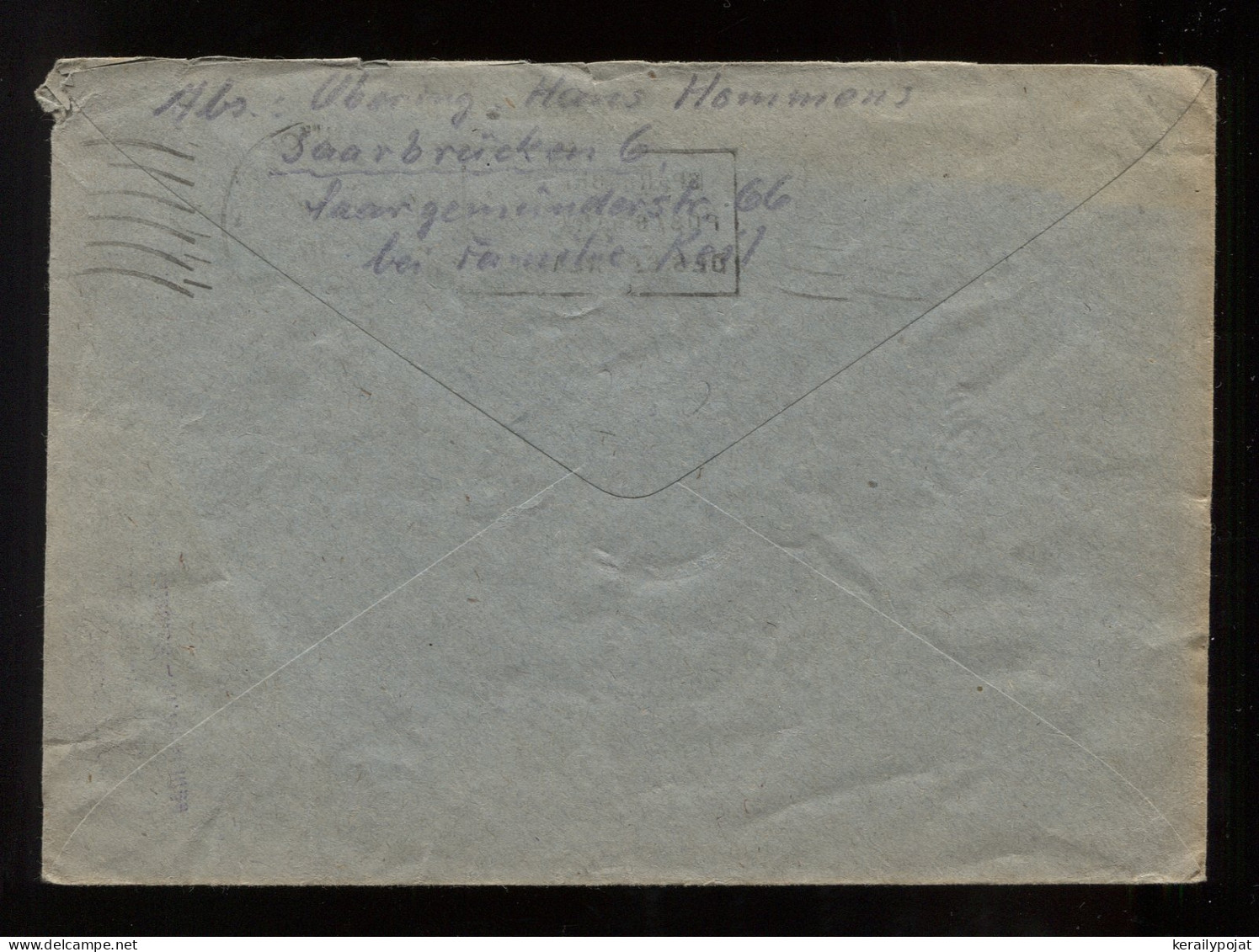 Saarpost 1948 Saarbrucken Slogan Cancellation Cover To Ettlingen__(8724) - Blocs-feuillets