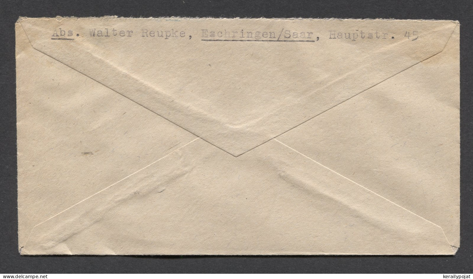 Saarpost 1948 Eschringen Cover To Augsburg__(8975) - Blocs-feuillets