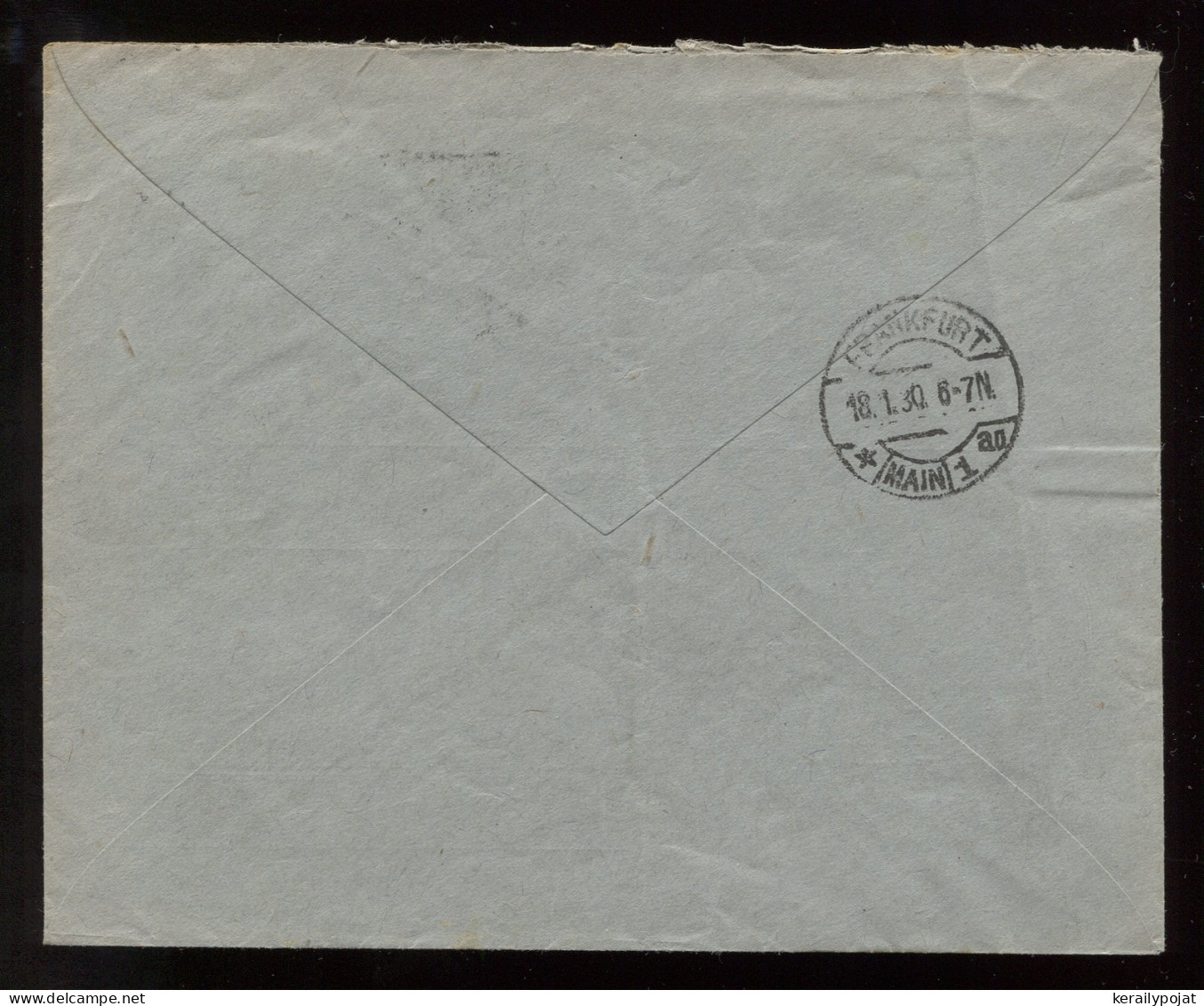 Saargebiet 1930 Elversberg Registered Cover To Frankfurt__(8655) - Storia Postale