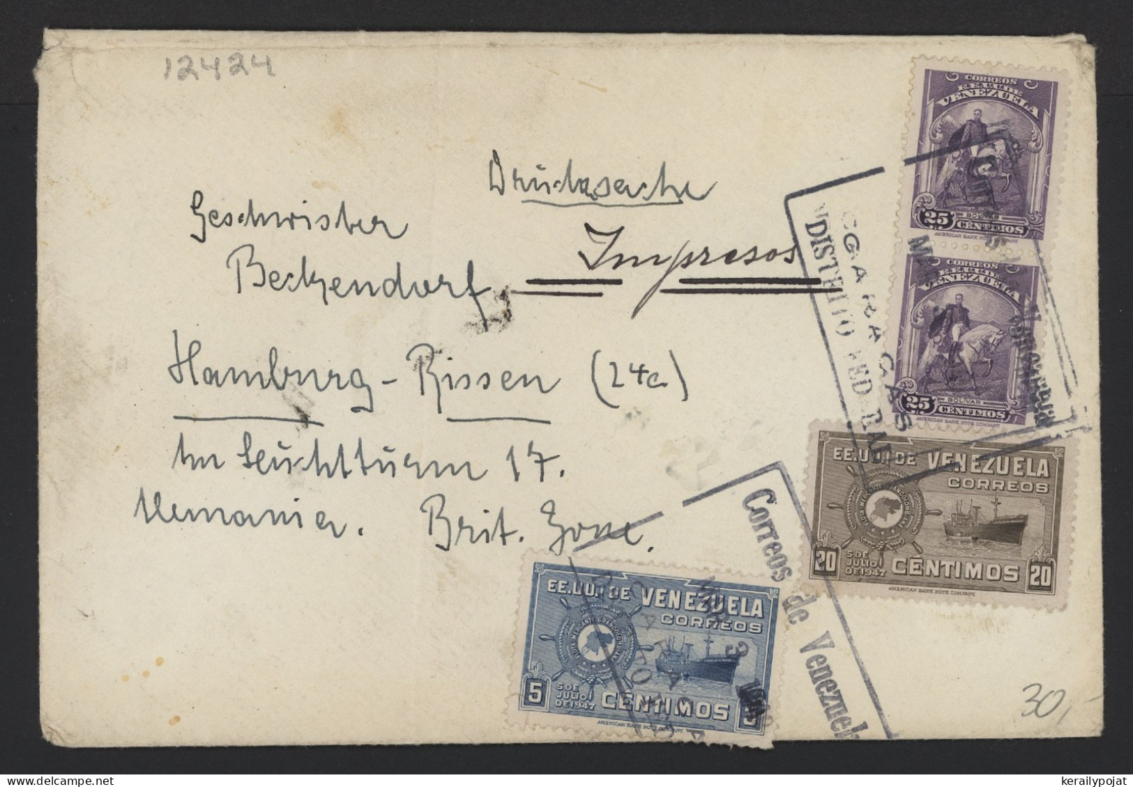 Venezuela 1940's Cover To Germany__(12424) - Venezuela