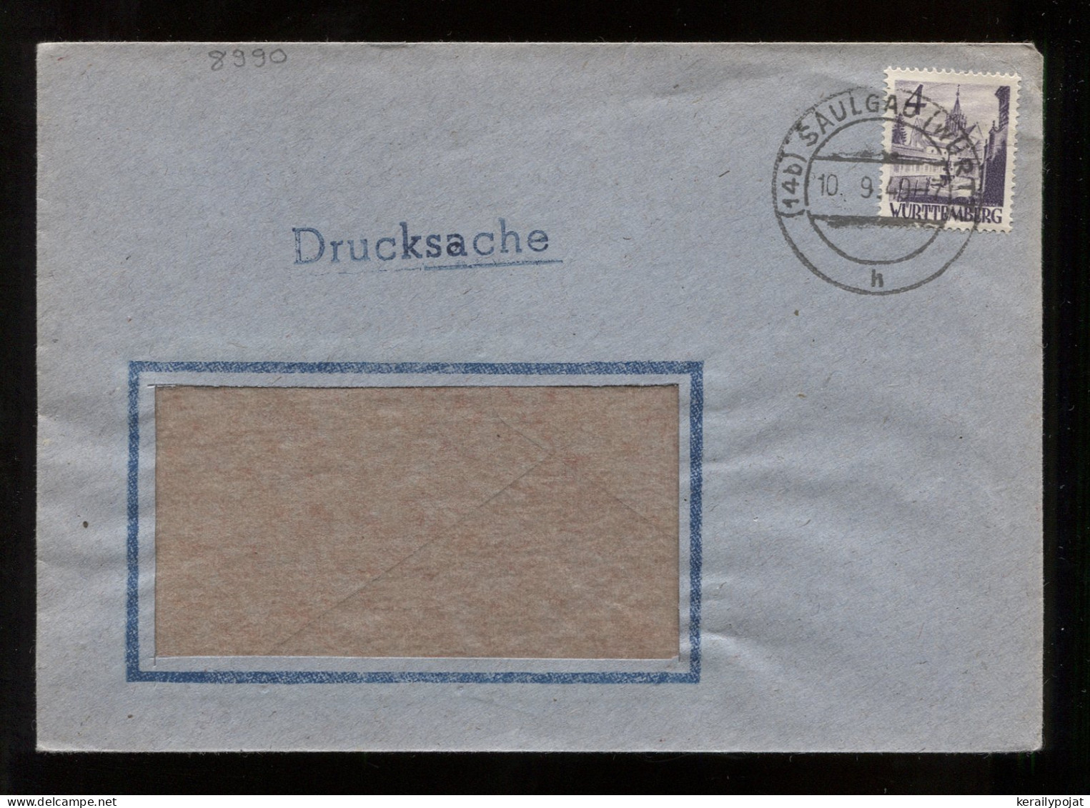 Wurttemberg 1949 Saulgau Cover__(8990) - Brieven En Documenten