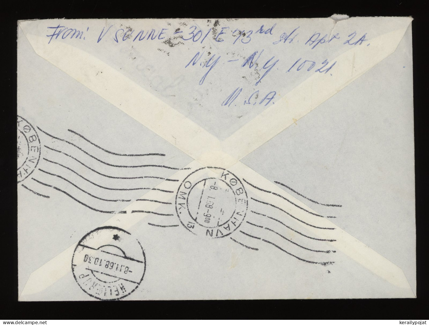 USA 1968 New York Expres Special Delivery Cover To Denmark__(12379) - Covers & Documents