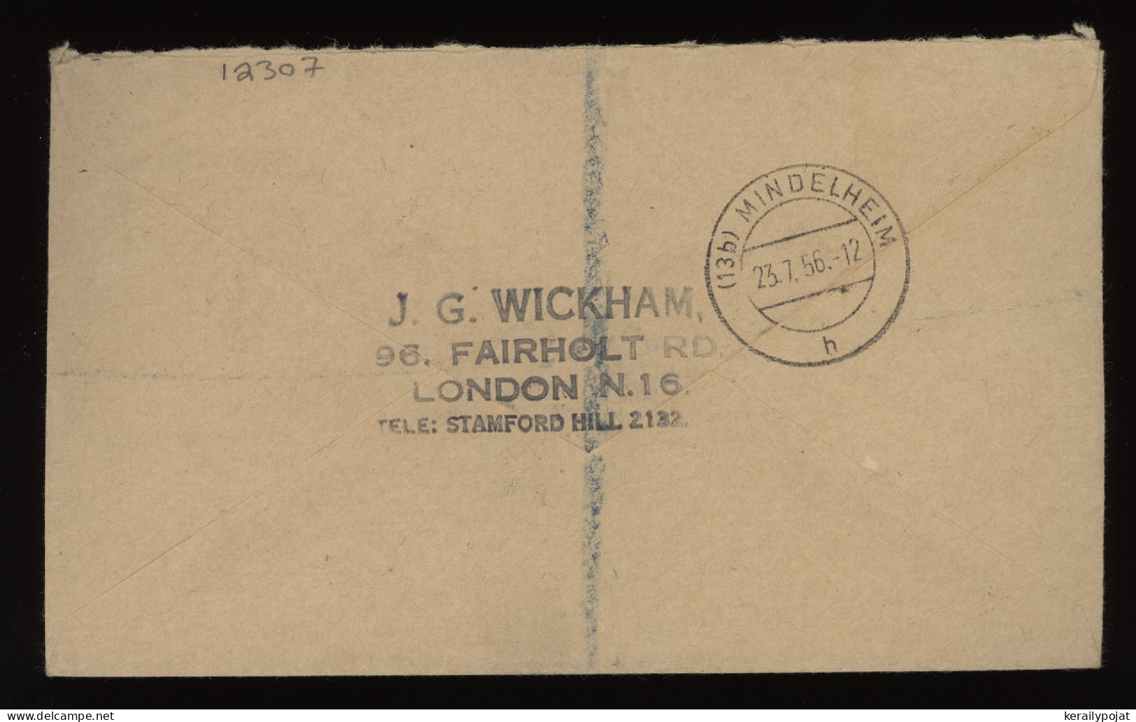 UK Morocco 1956 Finsbury Registered Cover To Germany__(12307) - Bureaux Au Maroc / Tanger (...-1958)