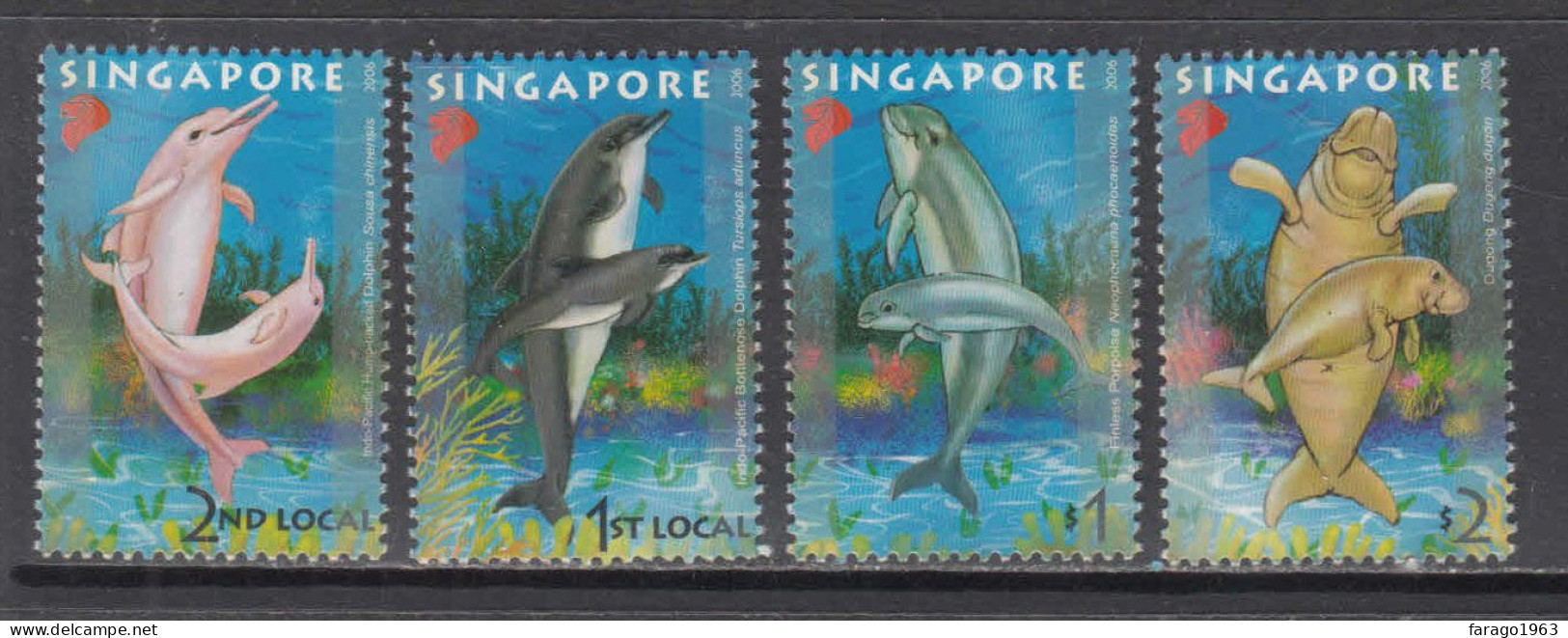 2006 Singapore Marine Mammals Dolphins Manatees Complete Set Of 4 MNH - Singapur (1959-...)