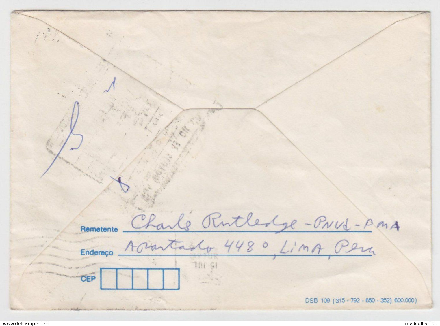 BRAZIL Airmail Cover VARIG Sent On Board Intercontinental Jet 1980 - Aéreo (empresas Privadas)