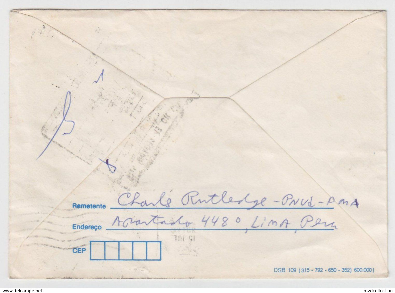 BRAZIL Airmail Cover VARIG Sent On Board Intercontinental Jet 1980 - Airmail (Private Companies)