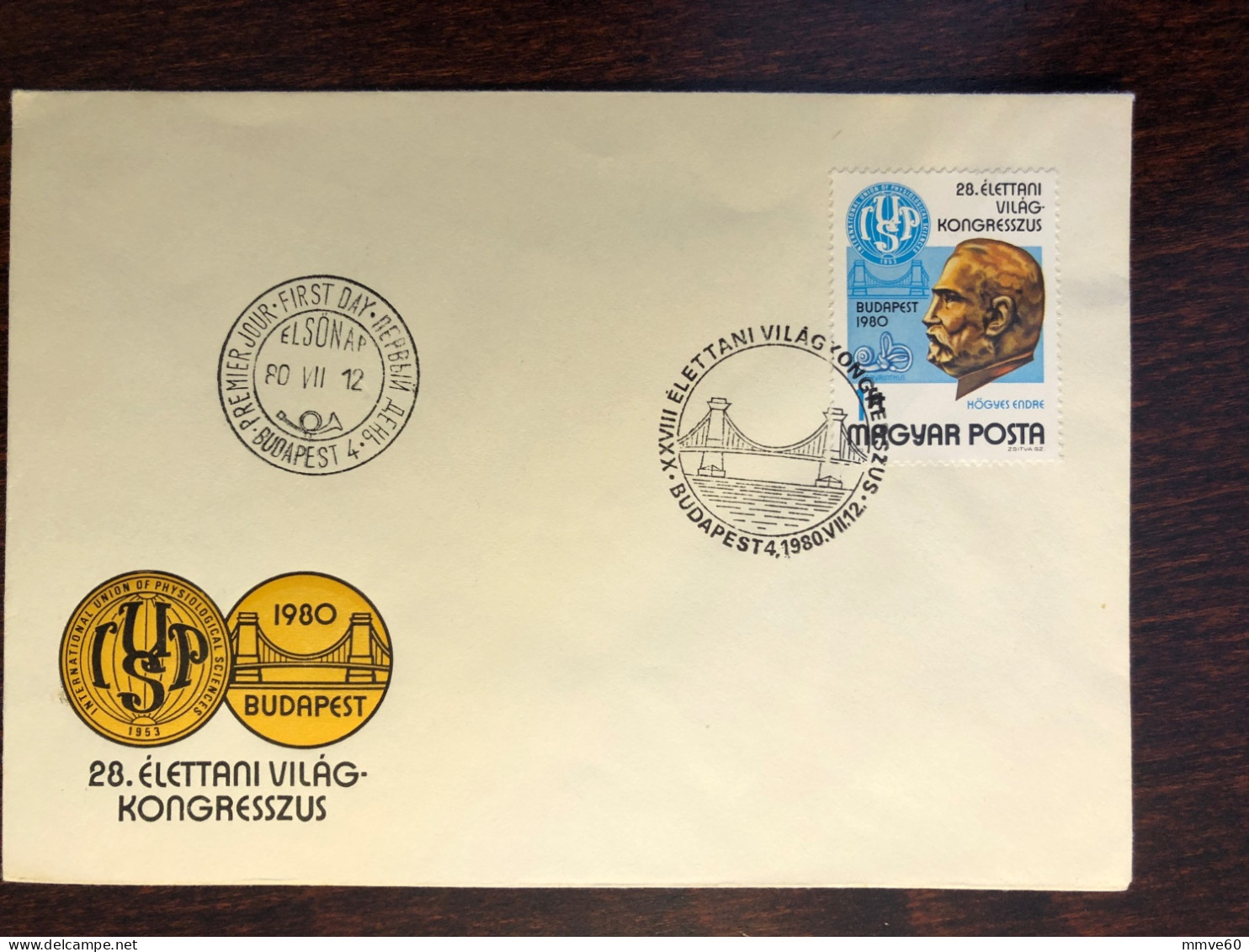 HUNGARY FDC COVER 1980 YEAR PHYSIOLOGY RABIES VACCINE HEALTH MEDICINE STAMPS - FDC