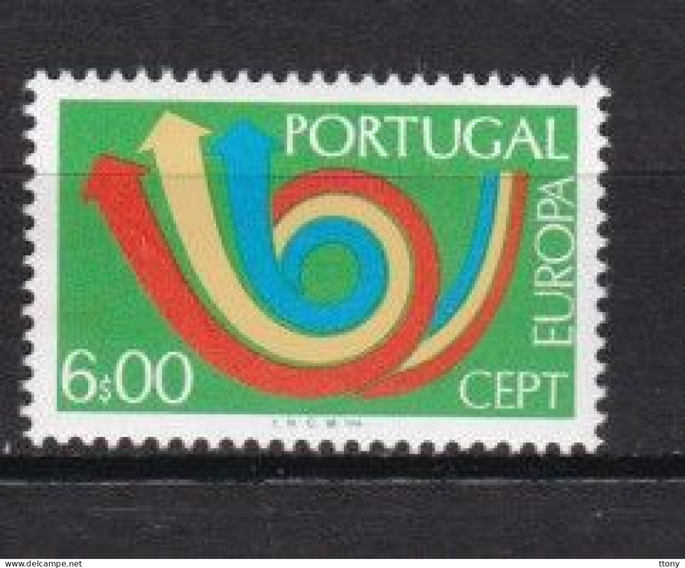 1 Timbre  1973  Mi:PT 1201, Sn:PT 1172, Yt:PT 1181  Portugal Tirage 1 000 000    - Europa  CEPT  Europa- Posthorn - Neufs