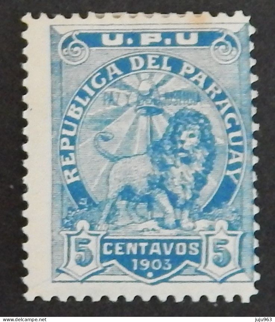 PARAGUAY YT 76 NEUF* MH "LION" ANNÉE 1903 - Paraguay