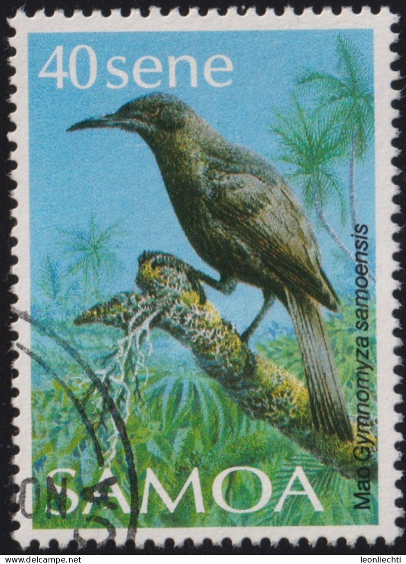 1988 Samoa (Staat) ° Mi:WS 654, Sn:WS 730, Yt:WS 663, Sg:WS 793, Mao (Gymnomyza Samoensis), Vogel - Samoa