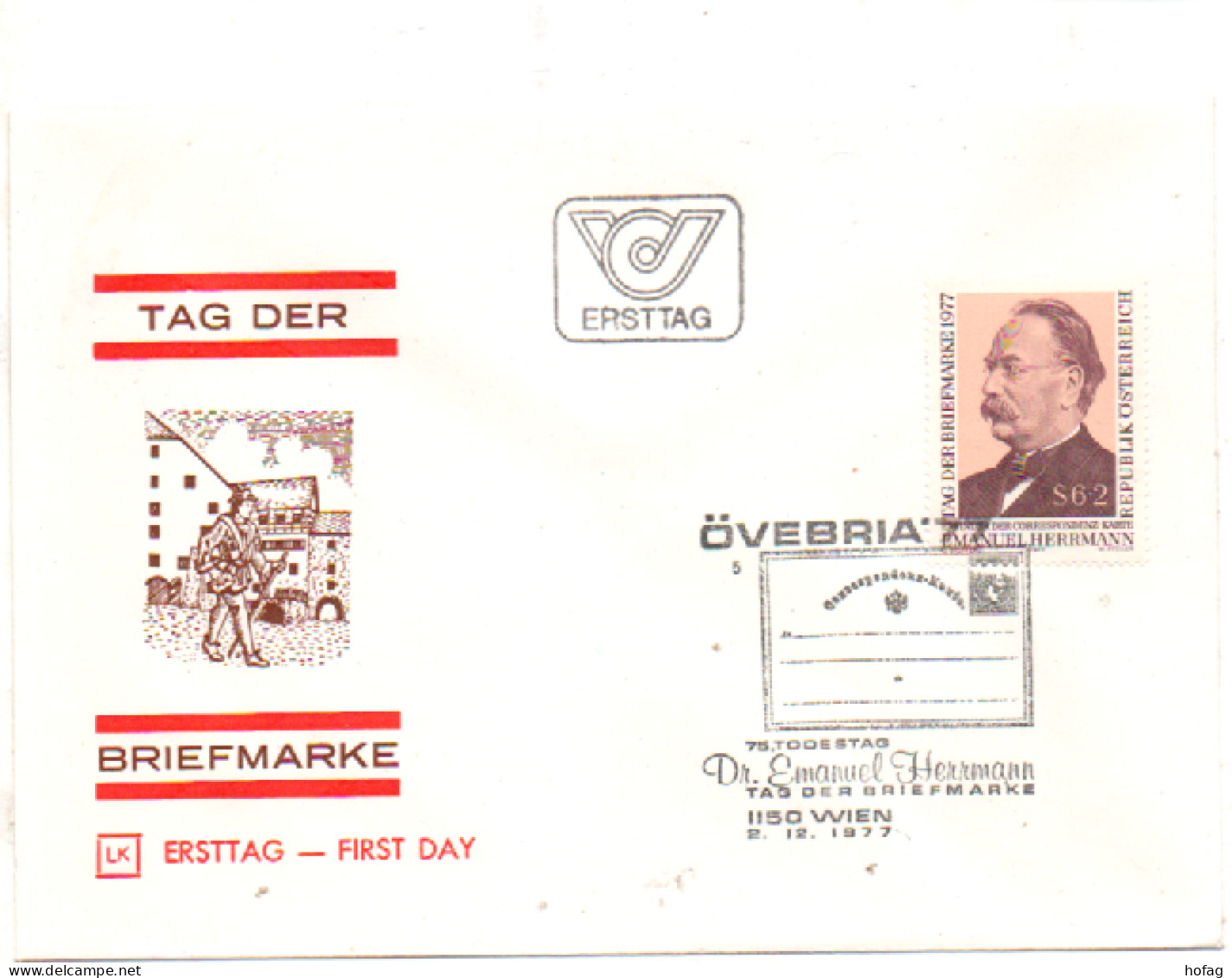 Österreich 1977 MiNr.: 1563 Herrmann Ersttag; Austria FDC Scott: B341 YT: 1392 Sg: 1798 - FDC