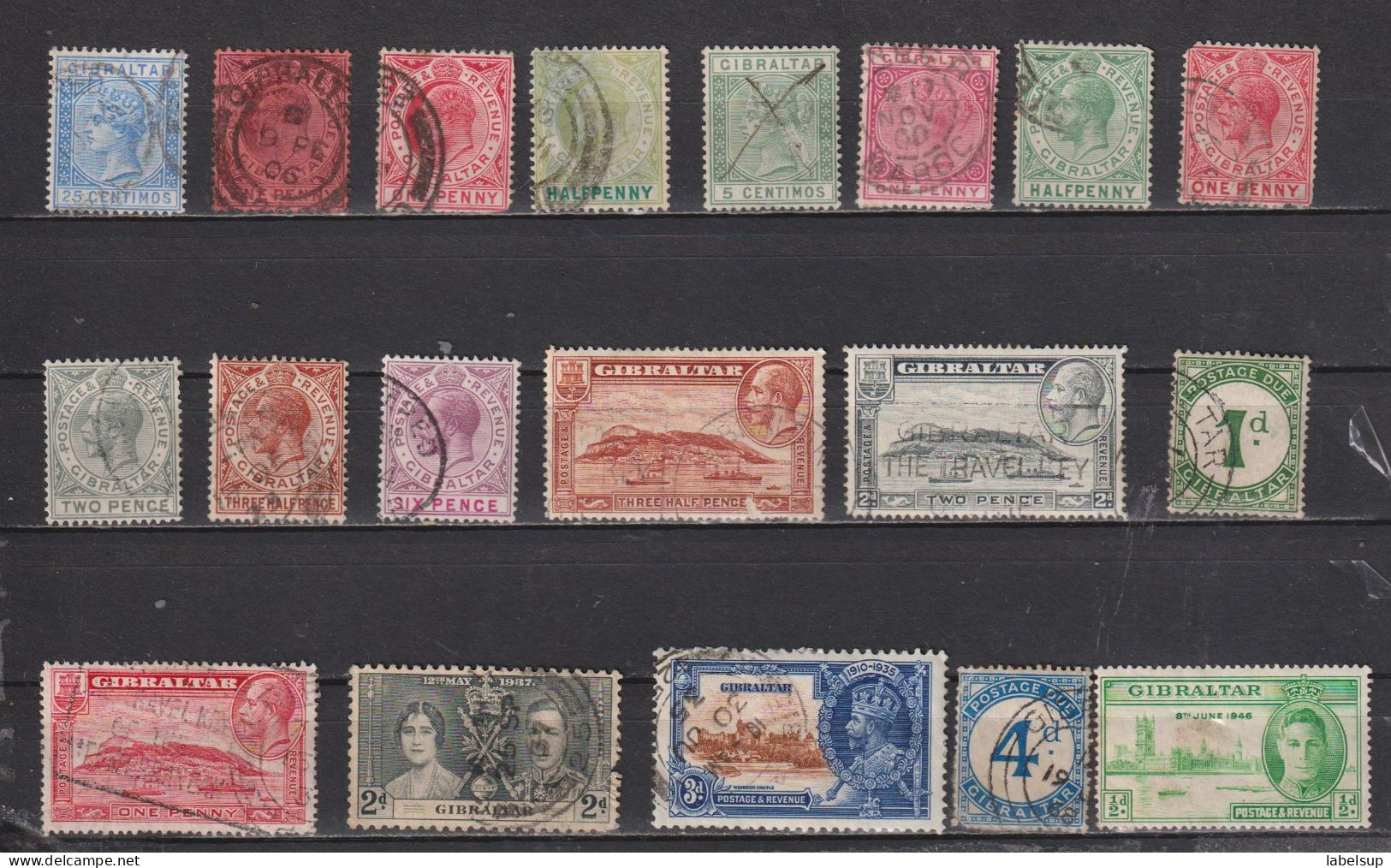 Collection De Vieux Timbres De Gibraltar Années Variées - Gibraltar