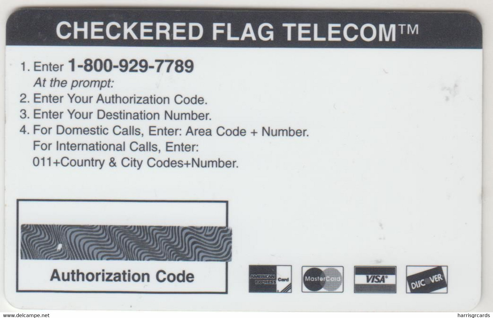 USA - F1 Magneti Marelli , Checkered Flag Telecom Prepaid 2$, Mint FAKE - Otros & Sin Clasificación