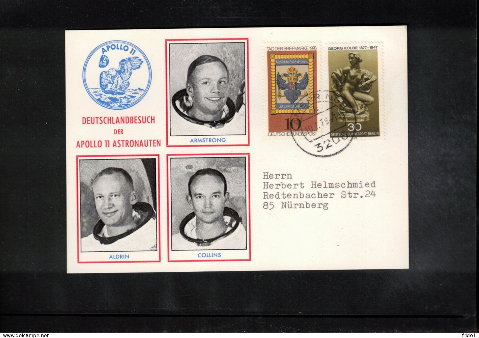 Germany 1978 Space / Weltraum Apollo 11 Visit Of Astronauts In Germany Interesting Postcard - Europa