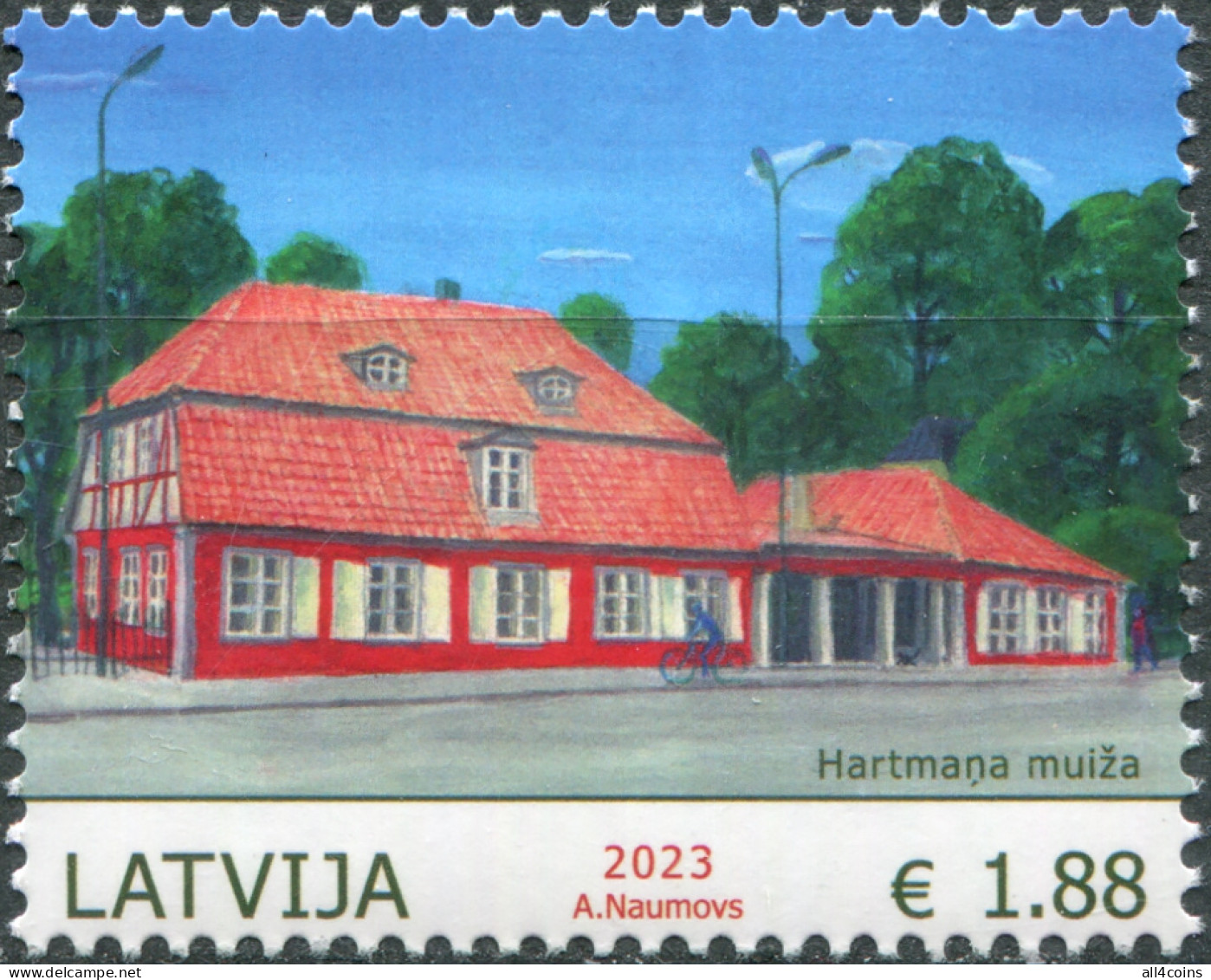 Latvia 2023. Manor Houses Of Latvia. Hartmann Manor, Riga (MNH OG) Stamp - Lettonie