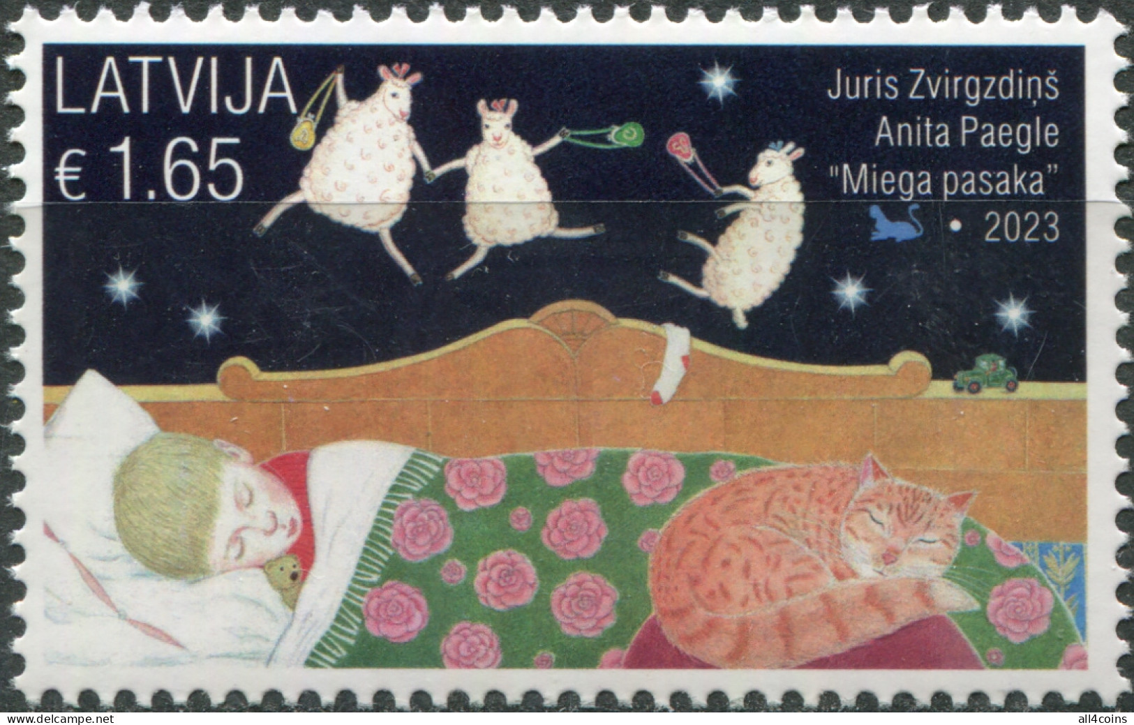 Latvia 2023. Fairy Tales: Sleeping Fairy (MNH OG) Stamp - Lettonie