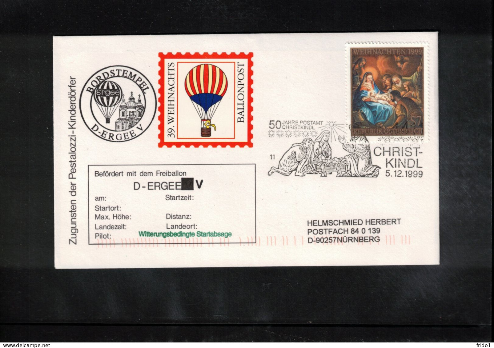 Austria / Oesterreich 1999 Christkindl Ballonpost - Ballons