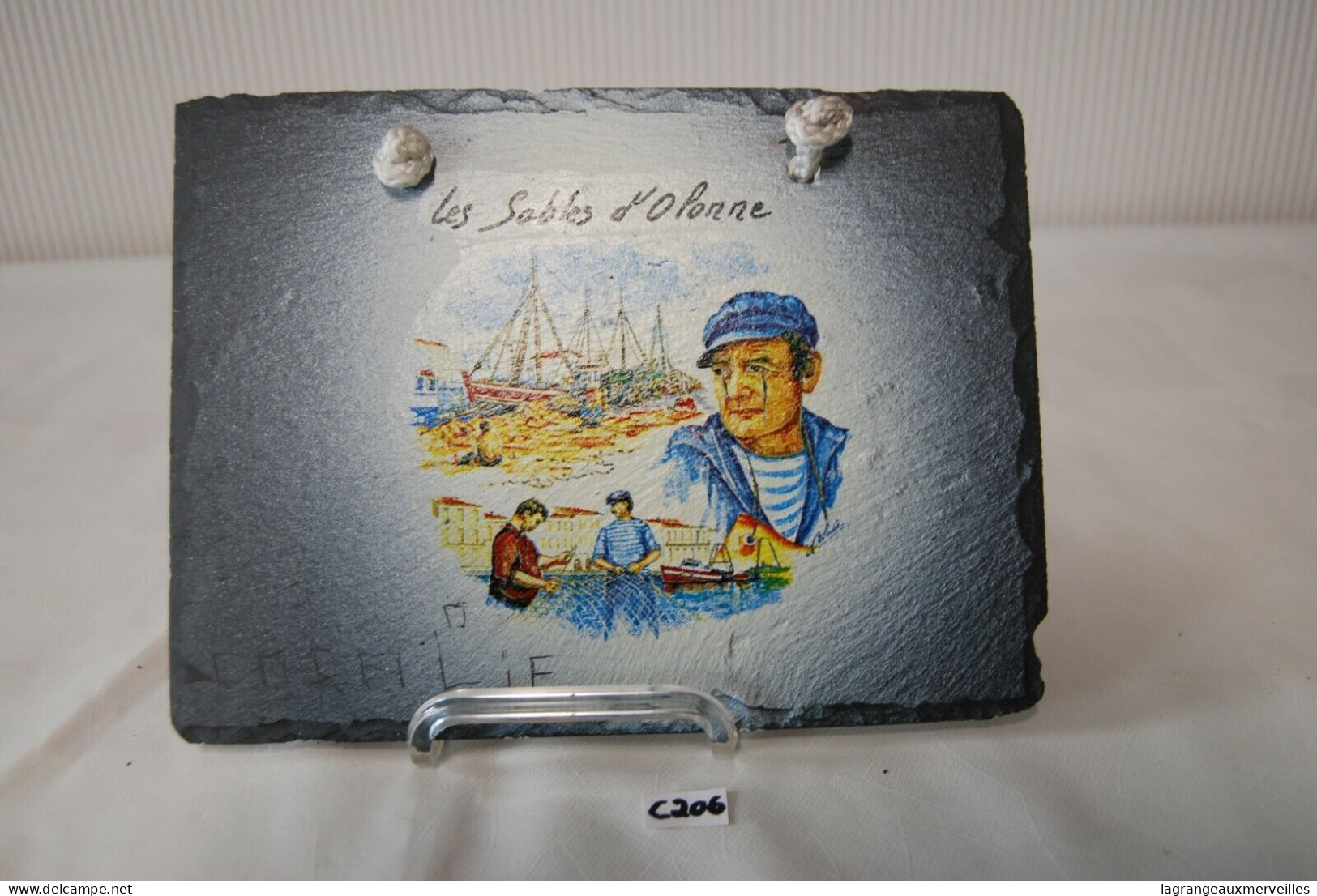 C206 Plaque De Schiste - Souvenir Des Sables D'Olonne - Recordatorios