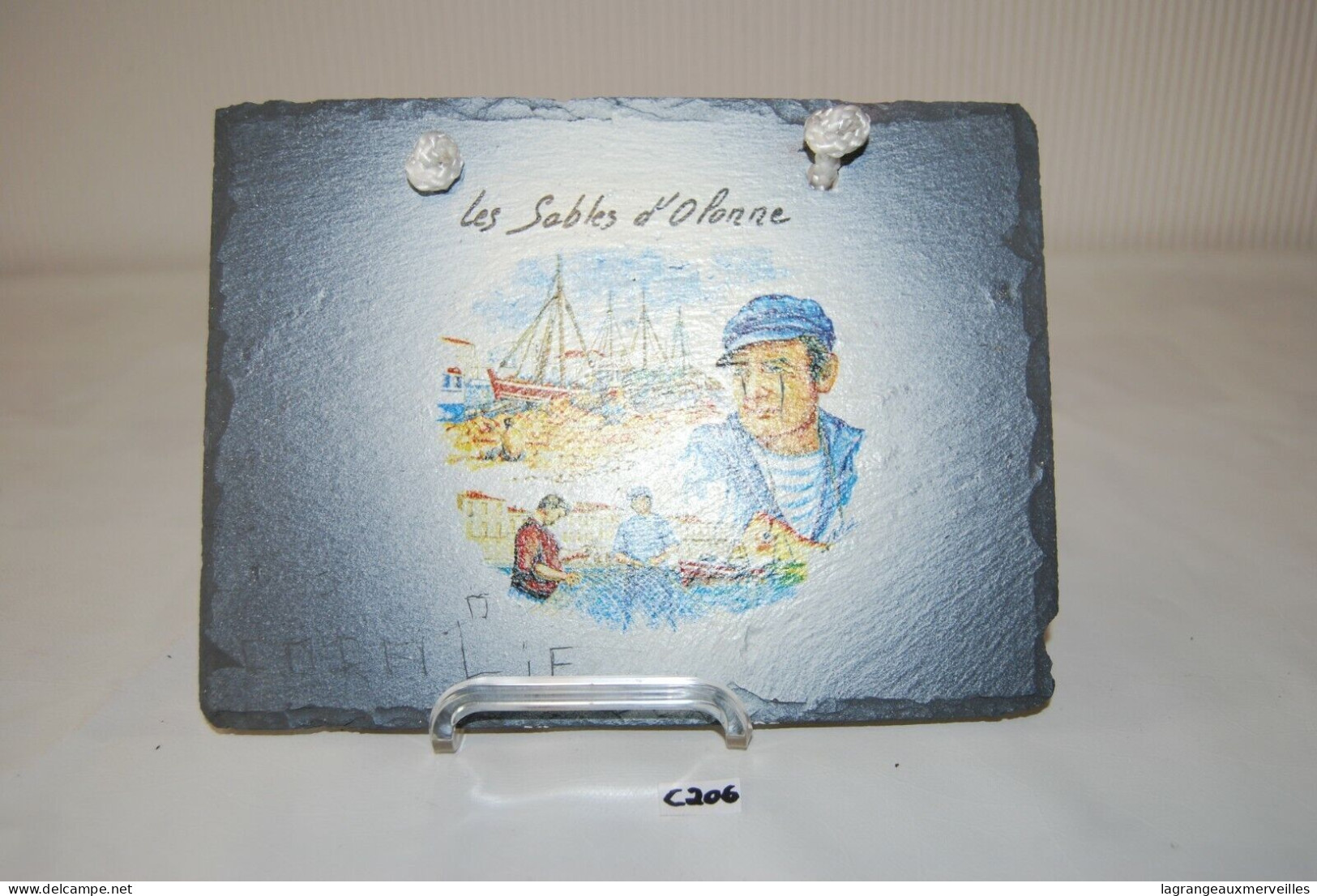 C206 Plaque De Schiste - Souvenir Des Sables D'Olonne - Recordatorios