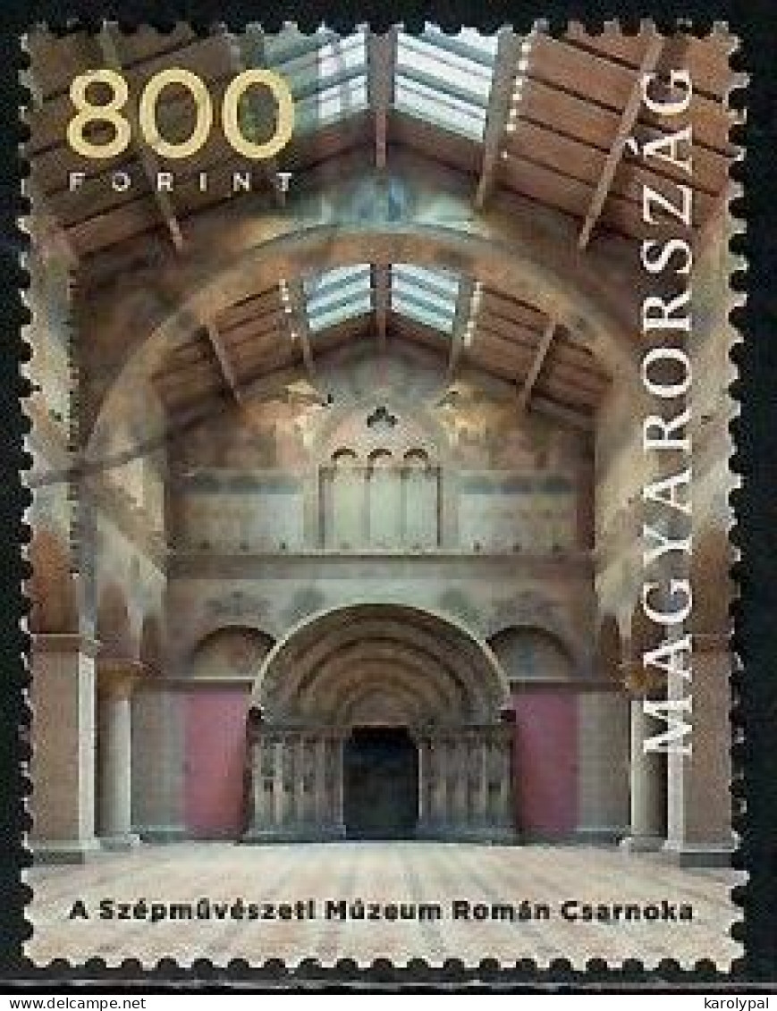 Hungary, 2019, Used, Renovation Of Romanesque Hall Of Museum Of Fine Arts Mi. Nr.6023 - Usati