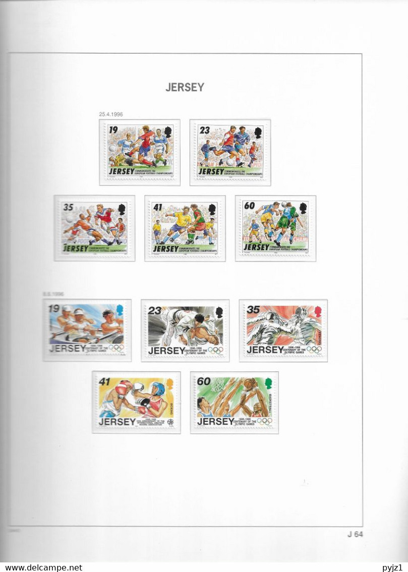 1996 MNH Jersey Year Complete, Postfris - Jersey