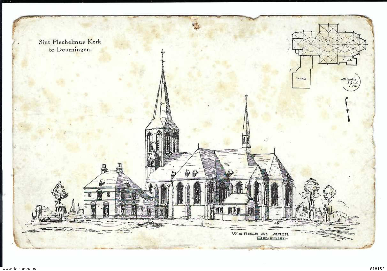 Deurningen  Sint Plechelmus Kerk      W. Te Riele Gzn. Architect ,Deventer (toestand Zie Scan) - Andere & Zonder Classificatie