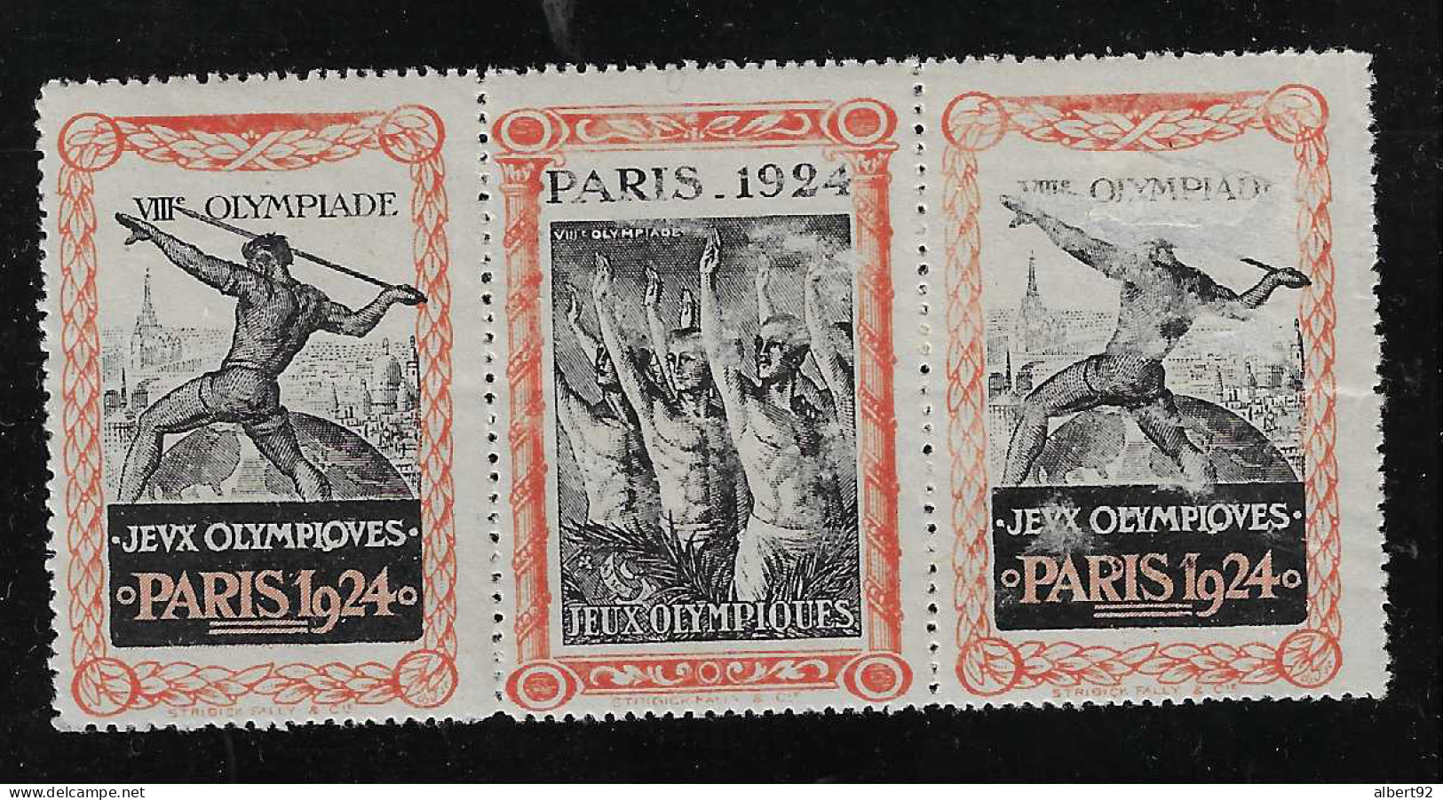 1924 Jeux Olympiques De Paris 1924: 3 Vignettes - Sommer 1924: Paris