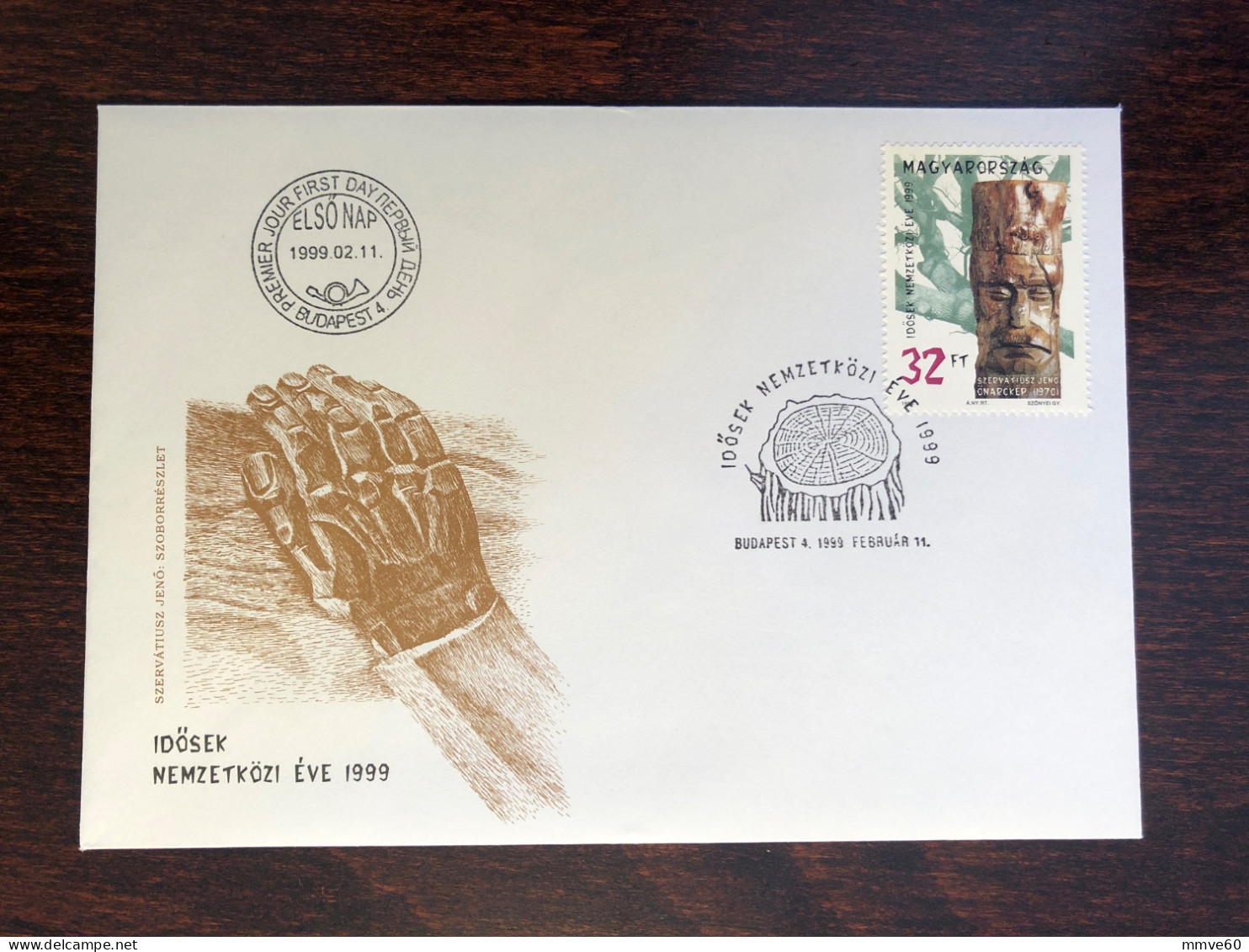 HUNGARY FDC COVER 1999 YEAR GERONTOLOGY HEALTH MEDICINE STAMPS - FDC