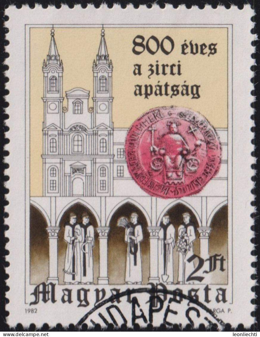 1982 Ungarn ° Mi:HU 3570A,Yt:HU 2826, Sg:HU 3453, AFA:HU 3460, PHu:HU 3533, 800th Anniversary Of Zirc Abbey - Used Stamps