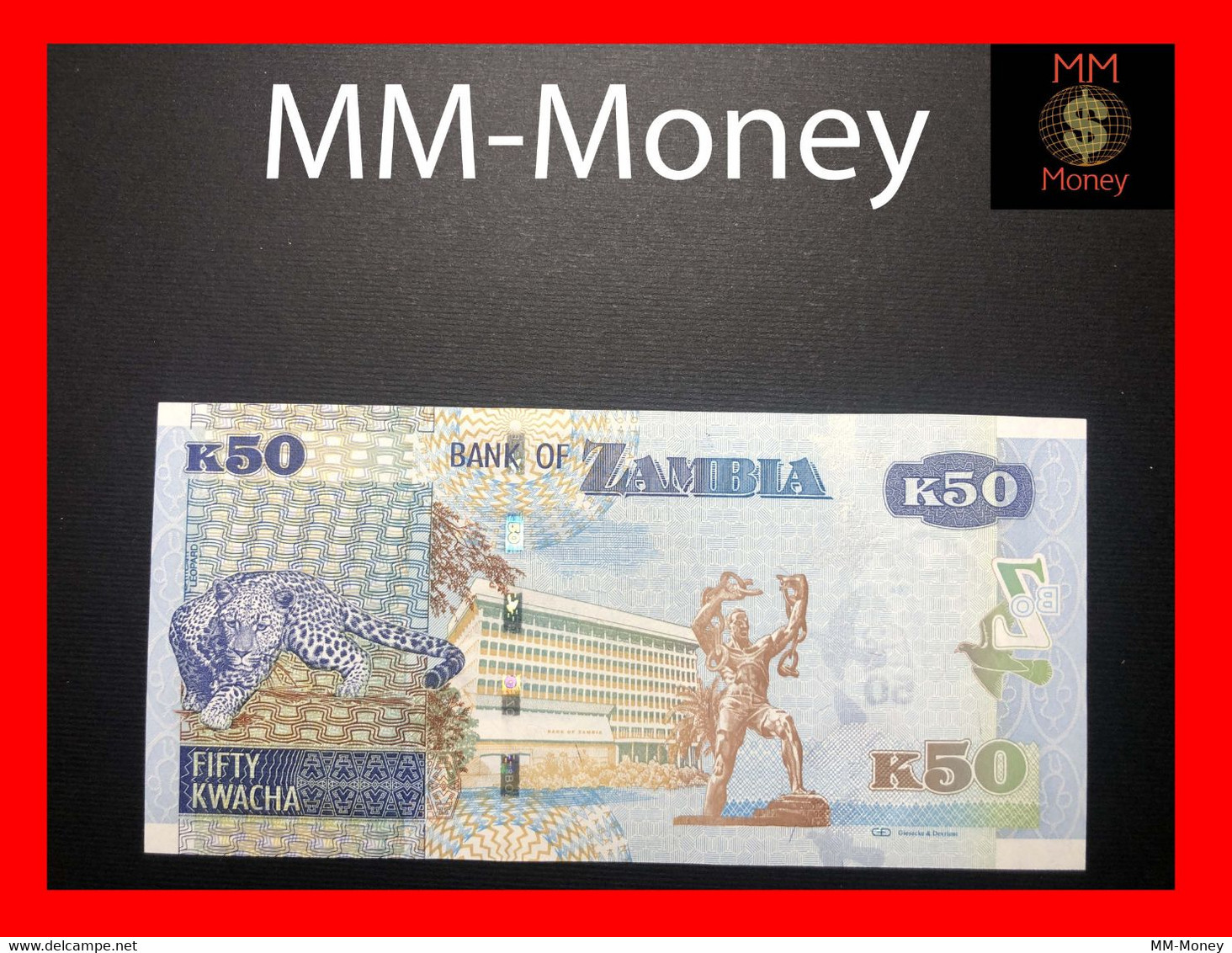 ZAMBIA  50 Kwacha 2015  P. 60  "diagonal Lines For Blind On Right Side"    UNC - Zambie