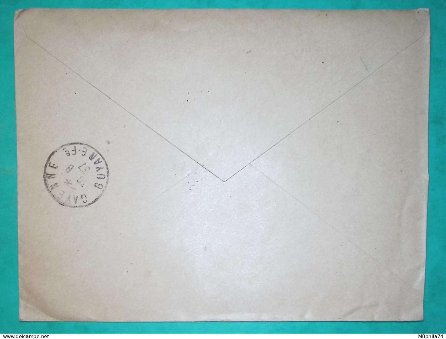 15C + 50C MARTINIQUE LETTRE COMPAGNIE GENERALE TRANSATLANTIQUE FORT DE FRANCE POUR CAYENNE GUYANE 1937 COVER FRANCE - Briefe U. Dokumente