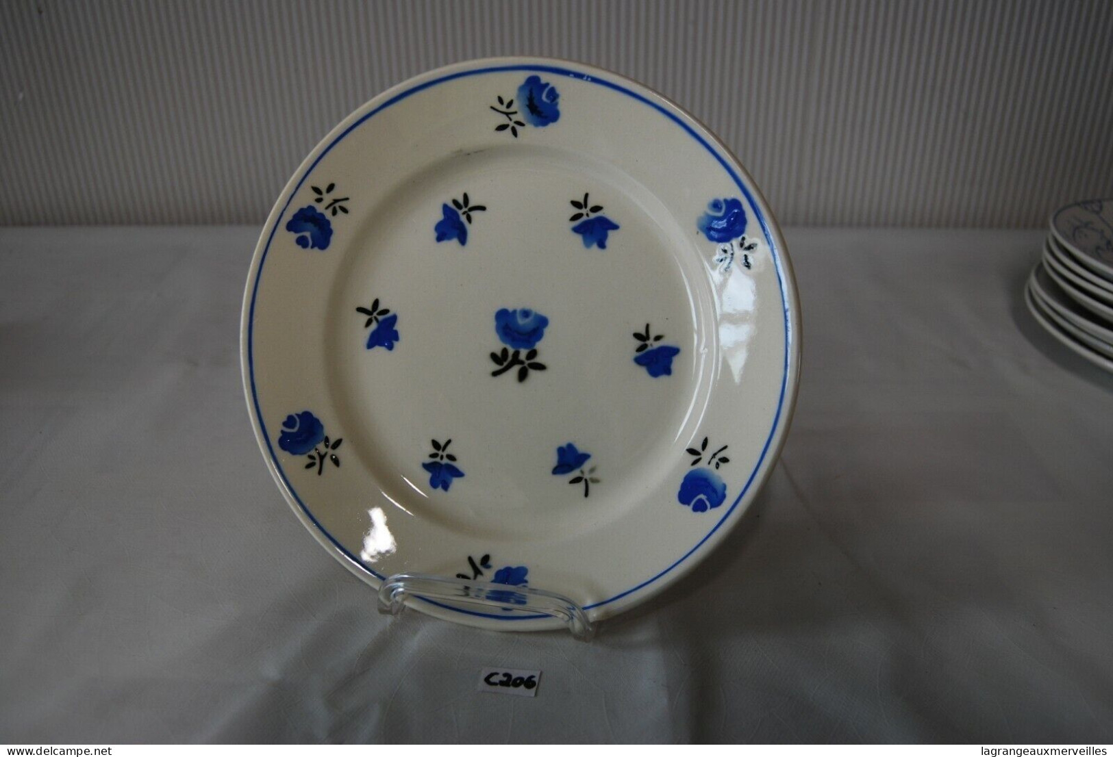 C206 Assiette Demi Porcelaine - France - Altri & Non Classificati