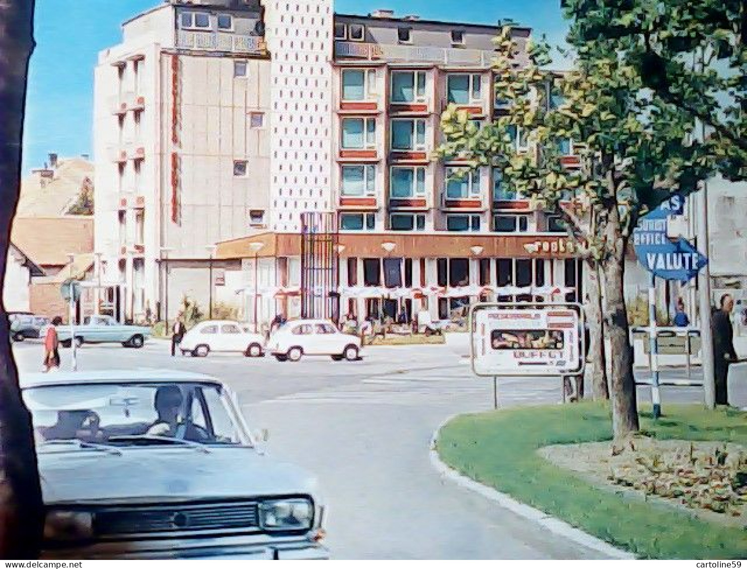 CROATIA HRVATSKA POSTUMMIA POSTOJNA HOTEL KRAS AUTO CAR N1975  JV5753 - Croazia