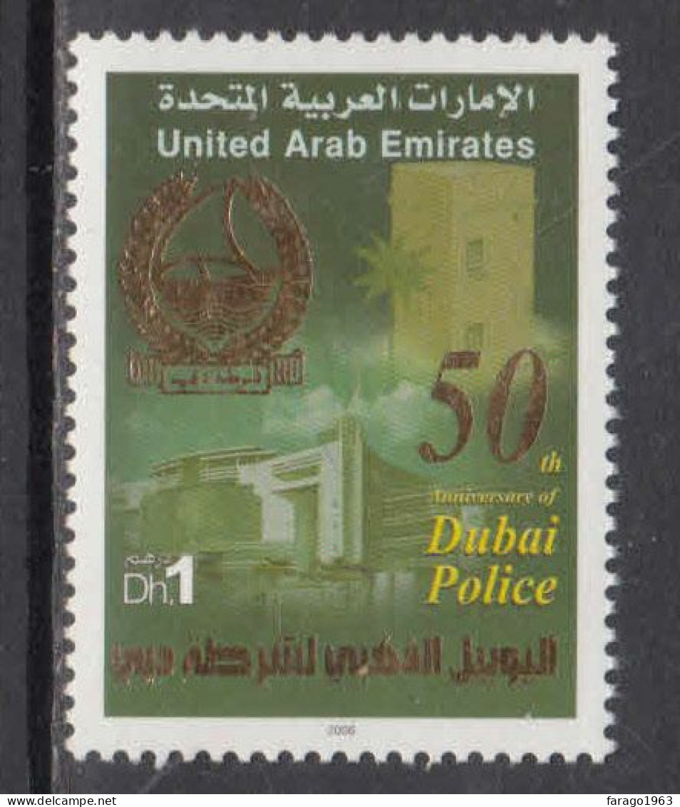 2006 United Arab Emirates Dubai Police GOLD Complete Set Of 1 MNH - Emirati Arabi Uniti