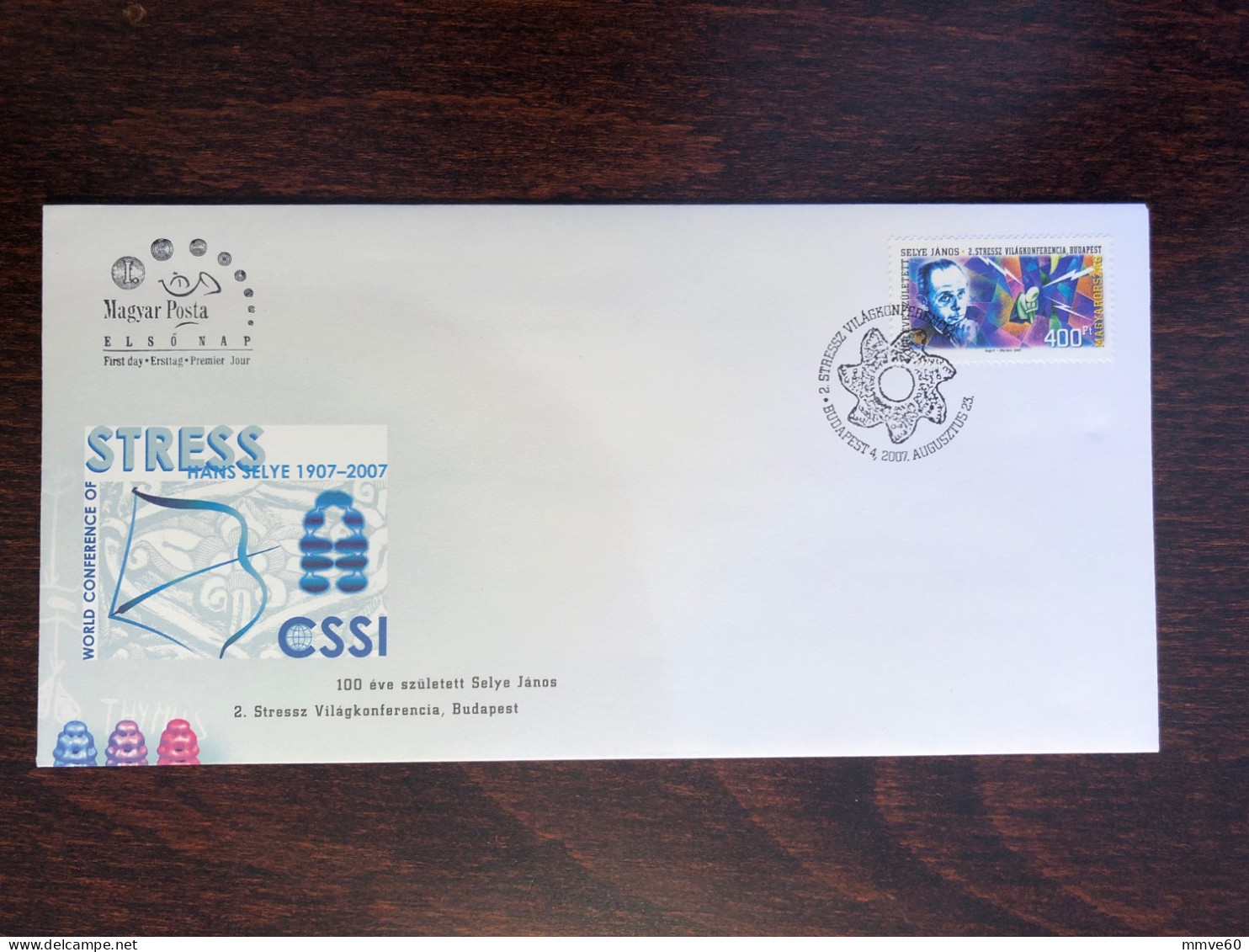 HUNGARY FDC COVER 2007 YEAR NEUROLOGY STRESS HEALTH MEDICINE STAMPS - FDC