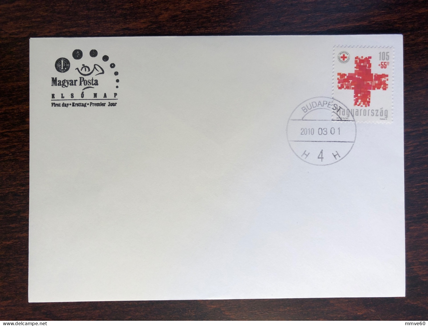 HUNGARY FDC COVER 2010 RED CROSS YEAR BRAILLE BLINDNESS BLIND HEALTH MEDICINE STAMPS - FDC