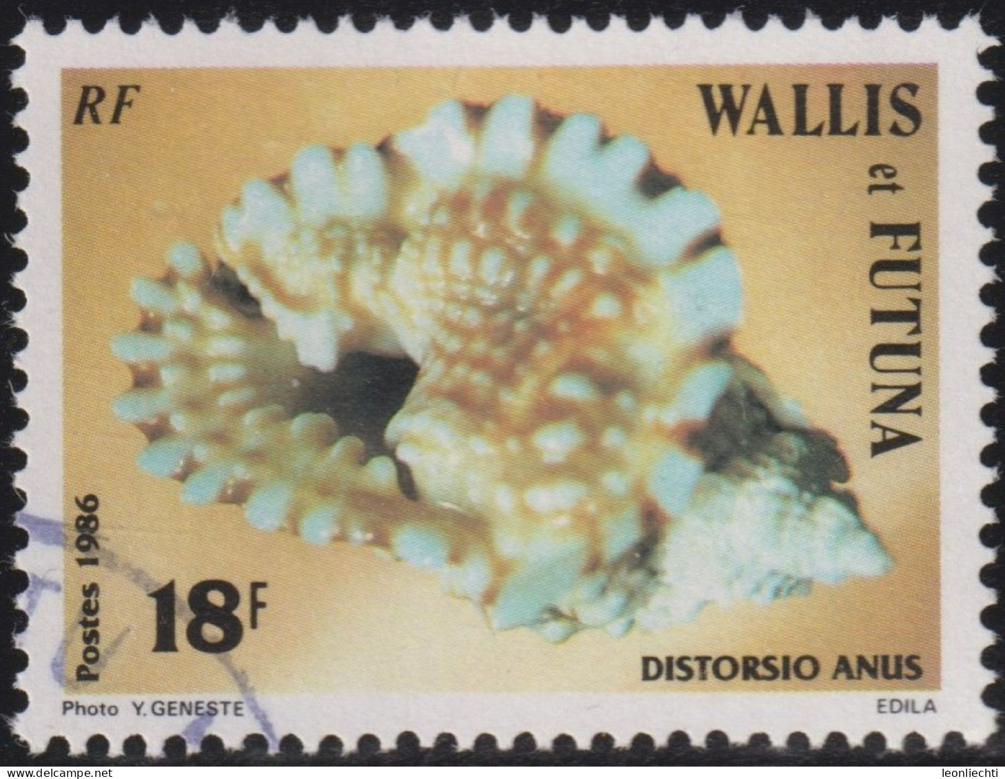 1986 Wallis Und Futuna ° Mi:WF 504, Sn:WF 336, Yt:WF 340, Sg:WF 484, Common Distorsio (Distorsio Anus) - Gebraucht