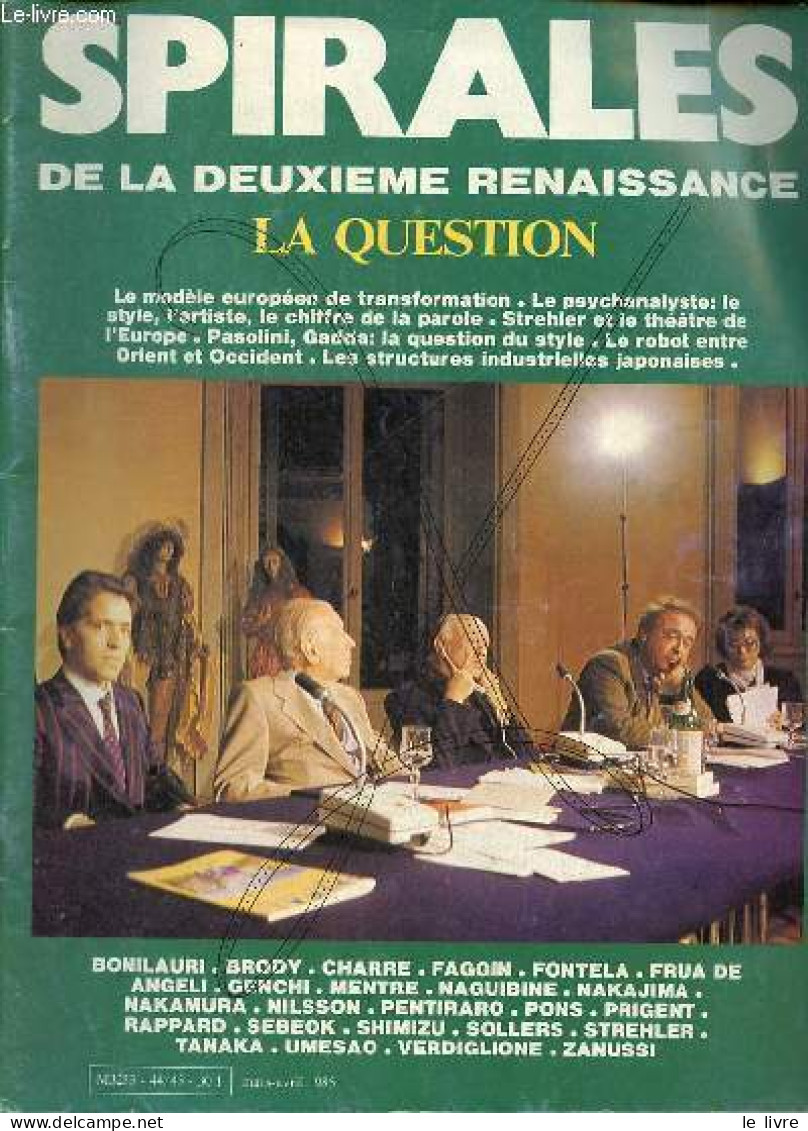 Spirales Journal De Culture Internationale N°44/45 Mars-avril 1985 - Médidionne - La Finance Et La Science - Pour Une Re - Otras Revistas