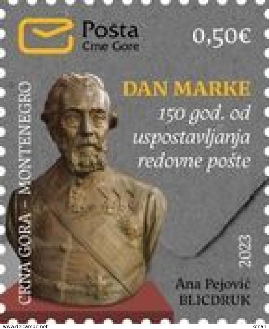 Montenegro, 2023, Day Of The Stamp - The 150th Anniversary Of Postal Services (MNH) - Montenegro