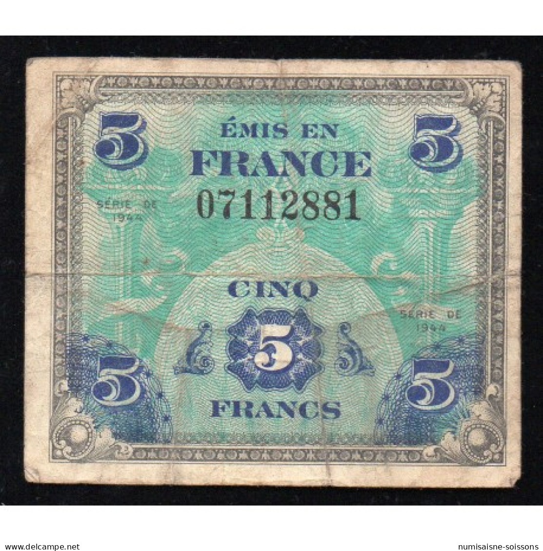 FAY VF 17/01 - 5 FRANCS DRAPEAU - JUIN 1944 - PICK 115 - TB - Non Classificati