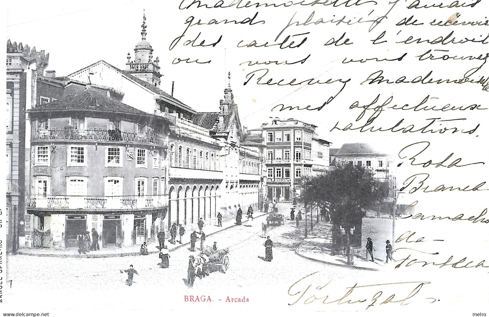 Portugal -Braga - Arcada  (Circulado Em 12-9-1903)  Editado Por Manoel Carneiro -Braga - Braga