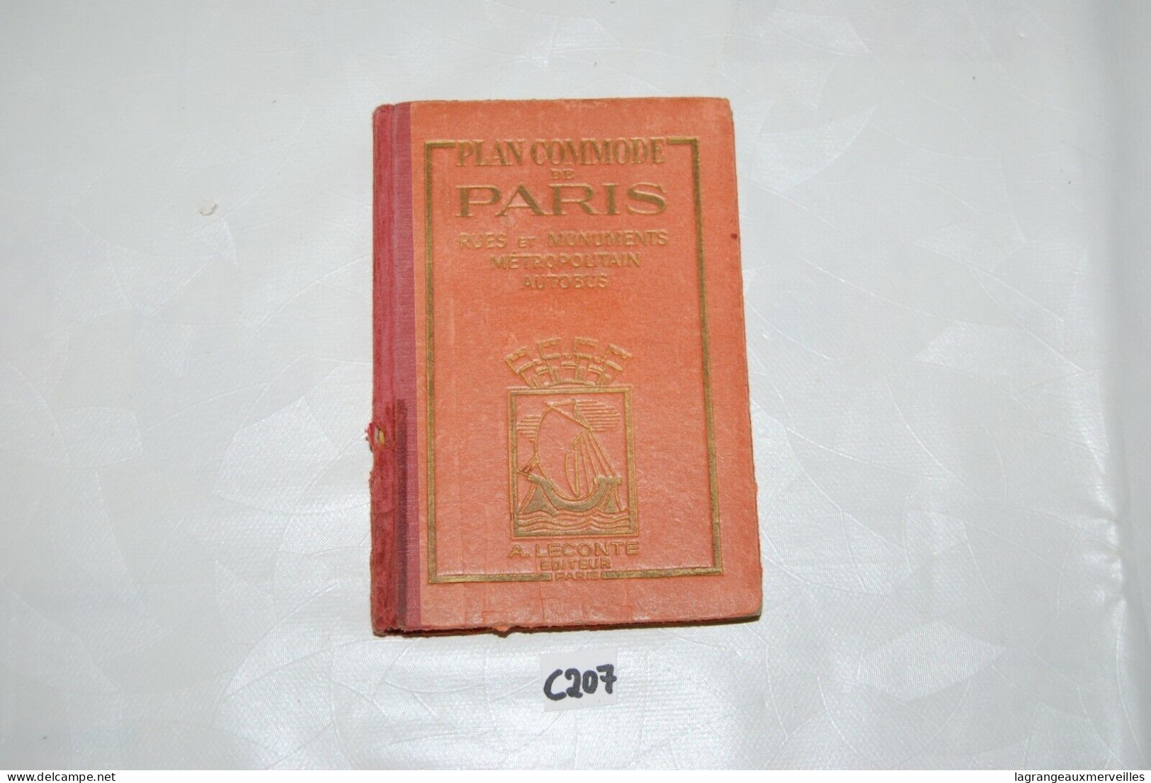 C207 Ancien Livret - Plan Commode De Paris - Rare Book Plan Des Rues Trams - Europe