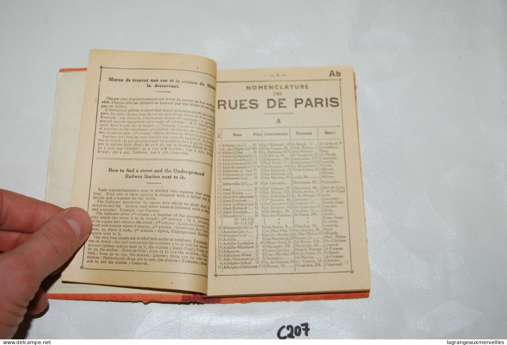 C207 Ancien Livret - Plan Commode De Paris - Rare Book Plan Des Rues Trams - Europe