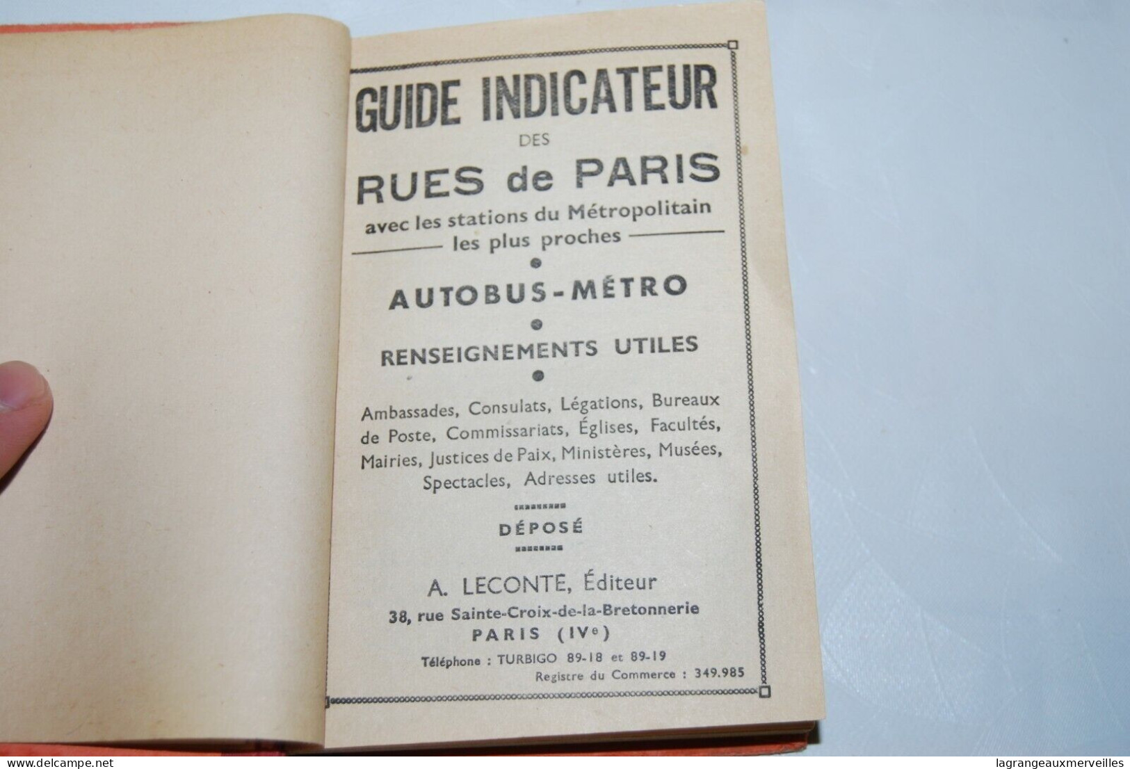 C207 Ancien Livret - Plan Commode De Paris - Rare Book Plan Des Rues Trams - Europe